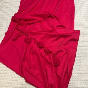 Vibrant Fusia Scarf with Tassels